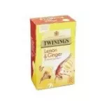Twinings Lemon and Ginger Tea, Lemon and British Ginger UK Imported 1.5 grams x 20 sachets