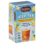 Celestial Cold Brew ICED Black Tea Lemon เซเลสเทล ชา โคลด์ บรูว์ แบล็กที เลมอน 1.8g x 18ซอง