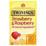 Twinings Strawberry and Raspberry Tea ทไวนิงส์ ราสเบอรี่และสตอเบอรี่ ชาอังกฤษ UK Imported 2กรัม x 20ซอง