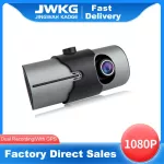 JWKG R300 Dash Cam Dual 720P with GPS 2.7 inch LCD screen in the microphone and car speakers with duplicate savings, G-Sensor, etc.