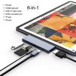 Mosible Usb C Hub For Ipad Pro Macbook Pro/air M1 Usb Type C Adapter Hdmi-Compatible Usb Sd/tf Card Reader 3.5mm Jack Pd