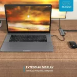 Usb 3.1 Type-C Hub To Hdmi Adapter 4k Thunderbolt 3 Usb C Hub With Hub 3.0 Tf Sd Reader Slot Pd For Macbook Pro/air/huawei Mate