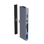 Mosible Usb C Hub For Ipad Pro Macbook Pro/air M1 Usb Type C Adapter Hdmi-Compatible Usb Sd/tf Card Reader 3.5mm Jack Pd