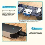 Goojodoq Usb Hub C Hub Hdmi Adapter 6 In 1 Usb C To Usb 3.0 Dock For Macbook Pro Accessories Usb-C Type C 3.1 Splitter Usb C Hub