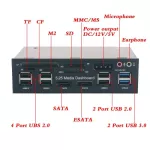 5.25 Inch Pc Media Dashboard Front Panel Audio With Sata Esata 2 X Usb 3.0 And 6 X Usb 2.0 Hub Sd Tf Mmc M2 Cf Ms Card Reader