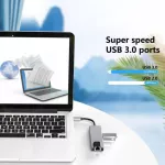 Multi Usb 3.0 Hub Type C Adapter To Hdmi Gigabit Ethernet Rj45 Lan For Macbook Pro Air 13 15 Ipad Thunderbolt Usb Pd Charger Hub