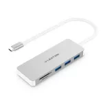 USB-C Hub with USB 3.0 Ports and SD/TF Card Reader CompAble New Macbook Air-MacBook Pro Multi-Port Type C Adapter