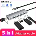 Tishric 6 In 1 Type C Multi Splitter Adapter Rj45 100/1000m Pd Vga Usb 3.0 Usb C Hub Dock For Macbook Pro/air/huawei Mate/lenovo