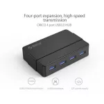 Orico 4 Ports Usb 3.0 Hub 5 Gbps Super Speed Portable Usb Splitter With 12v Power Adapter For Lap Desk Accessories