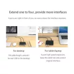 Orico 4 Ports Usb 3.0 Hub 5 Gbps Super Speed Portable Usb Splitter With 12v Power Adapter For Lap Desk Accessories