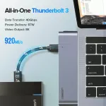 Ugreen Type Usb C Hub Dual Usb C To Multi Usb 3.0 4k Hdmi Rj45 Hub For Macbook Pro Air Thunderbolt 3 Dock Adapter Usb C 3.1