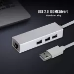 Ofccom Usb Ethernet Adapter With 3 Ports Usb 3.0 Hub To Rj45 10/100mbps Lan Network Card Splitter For Lap Computer Mac Ios