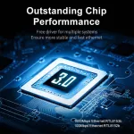 Ofccom Usb Ethernet Adapter With 3 Ports Usb 3.0 Hub To Rj45 10/100mbps Lan Network Card Splitter For Lap Computer Mac Ios