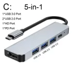 Easya Thunderbolt 3 Usb C Hub To Hdmi-Compatible 4k Rj45 100m Adapter Otg Type-C Dock With Pd Tf Sd For Macbook Pro/air M1