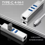 Usb Hub Usb Ethernet Usb 3.0 2.0 To Lan Hub For Xiaomi Mi Box 3/s Android Tv Set- Box Ethernet Adapter Network Card Usb Lan