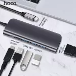 Hoco 5 In 1 Usb Type C Hub 4k@30hz Adapter 3 Port Usb C Splitter For Macbook Pro Lap Accessories Pd65w Type C Fast Charge Hub