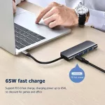 Hoco 5 In 1 Usb Type C Hub 4k@30hz Adapter 3 Port Usb C Splitter For Macbook Pro Lap Accessories Pd65w Type C Fast Charge Hub