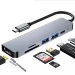 Usb 3.1 Type-C Hub To Hdmi-Compatible Adapter 4k Thunderbolt 3 Usb C Hub With Hub 3.0 Tf Sd Reader Slot Pd For Macbook Pro/air