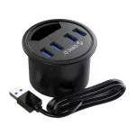 Orico Desk-4u 5gbps Multifunction Usb Hub Multi Usb 3.0 Desk Mount Splitter Type-Cdesk Grommet Audio Port Dongle For Pc Phone