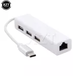 High Speed Usb Hub Type C To Ethernet Adapter 3 Ports Hub Rj45 10/100mbps Network Card Lan Adapter Usb-C For Macbook