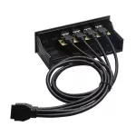 5.25 Pc Case Front Panel Usb 3.0 2.0 Hub Adapter Motherboaqrd 20pin 10-Pin To Usb Splitter Cable W/ Cd-Rom Driver Bay Mount-60cm