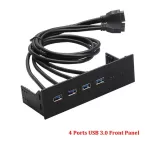 5.25 Pc Case Front Panel Usb 3.0 2.0 Hub Adapter Motherboaqrd 20pin 10-Pin To Usb Splitter Cable W/ Cd-Rom Driver Bay Mount-60cm