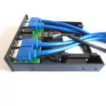 En-Labs Pc Case 3.5 Inch Front Panel 4 Ports Usb 3.0 Usb Hub W/ Hd Audio Mic 2 X Usb 3.0 Female To Motherboard 20pin Cable