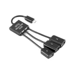 Micro USB OTG HUB 3 in 1 Micro USB OTG HUB MICRO USB HOSG HUB Adapter Cable Male to FMALE Dual Micro USB 2.0 Host Hub