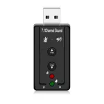 Usb Hubs Usb 2.0 External Sound Card 7.1ch Audio Mini Adapter Button Control 3.5mm Earphone Mic Interface Computer Components