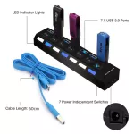 Usb Hub 3.0 7 Port 5gbps For Macbook Pro Air 2a Power Adapter Usb 3.0 Hub With Switch Lap Computer Accessories Usb Splitter