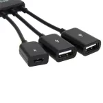 Micro Usb Otg Hub 3 In 1 Micro Usb Otg Hub Micro Usb Host Otg Hub Adapter Cable Male To Female Dual Micro Usb 2.0 Host Hub