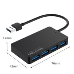 4 Ports USB 3.0 Hub 5Gbps Super Speed ​​USB Splitter Adapter Cable Blue LED for Imac Notebook Lap Type C Converter USB HUB