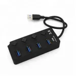 Hannord Usb Hub 3.0 High Speed 4 / 7 Port Usb 3.0 Hub Splitter With On/off Switch For Pc Windows Macbook Computer Accessories