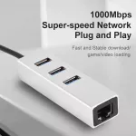 Ofccom Usb C 3.0 Hub Type C Ethernet 3 Ports Usb 3.0 With 10/100/1000m Ethernet Adapter Network Card Usb Lan For Macbook Windows