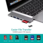 Type C To Hdmi Docking Station 6 In 1 Usb Hub Usb 3.0 Sd Tf Card Reader Adaptors For Macbook Pro Hdmi Usb C Splitter