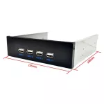 4 Ports Usb 2.0 Front Panel Usb Hub Splitters Adapter Usb 2.0 Hub Usb-Hub Multiple Splitter Hubs 5.25 Driver Bay For Pc Computer