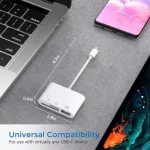 3 In1 Type C To Usb 2.0/sd/tf Memory Card Reader Otg Hub Adapter Otg Hub Adapter For Macbook-Pro High Date Transfer Speed