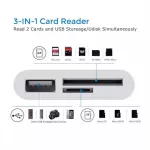 3 In1 Type C To Usb 2.0/sd/tf Memory Card Reader Otg Hub Adapter Otg Hub Adapter For Macbook-Pro High Date Transfer Speed