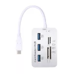 Type C To 3 Ports Usb 3.1 High Speed Hub Splitter Adapter With Sd/tf Card Reader Hub Socket Cable Adapter For Lap Pc Tablet
