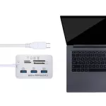 Type C To 3 Ports Usb 3.1 High Speed Hub Splitter Adapter With Sd/tf Card Reader Hub Socket Cable Adapter For Lap Pc Tablet