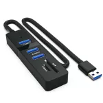 5 In 1 Usb 3.0 Hub Docking Splitter 3 Usb 3.0 Suitable For Sd/tf Card Reader Adapter Station For Lap Notebook Pc Accessories