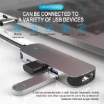 Usb C To Hdmi 4k Type C Hub 3.0 Dp Multi Function Hub 4 In 1 Expansion Dock Adapter Card Reader Audio Video For Macbook Pro Otg