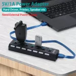 Usb 3.0 Hub Usb Hub 3.0 Multi Usb Splitter 3 Hab Use Power Adapter 4/7 Port Multiple Expander 2.0 Usb3 Hub With Switch For Pc