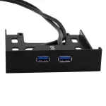 Floppy Bay 20 Pin 3.5 Inch Diskette Front Panel 2 Ports Usb 3.0 Expansion Adapter Connector For Computer Pc Lap
