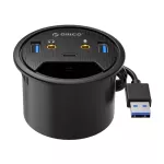 Orico Desk Grommet Usb 3.0 Hub With Headphone Microphone Port Type C Hub Otg Adapter Splitter For Lap Accessories