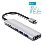 4k Thunderbolt 3 Usb C Hub Usb 3.1 Type-C Hub To Hdmi Adapter With Hub 3.0 Tf Sd Reader Slot Pd For Macbook Pro/air/huawei Mate