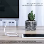 Clip Type 4 Ports Portable 10-32mm Range Universal Splitter Aluminium Alloy With Led Indicator Data Transmission Usb3.0 Hub