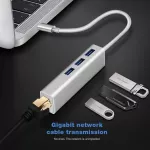 Usb 3.0 Hub Type-C To Rj45 Gigabit Network Card To Ethernet Network Adapter Usb Splitter For Macbook Windows 10 Tablet