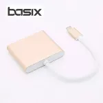 Basix Usb Type-C Hub Adapter 3-In-1 Usb C Hub To Hdmi Usb3.0 Type-C Female Adapter With Charging Converter For New Macbook