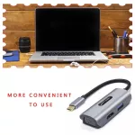 4k Uhd 1080p 3-In-1 Type C To Vga Hdmi Adapter Thunderbolt 3 For Macbook For Dell Hdmi High-Definition Cable Vga Projector